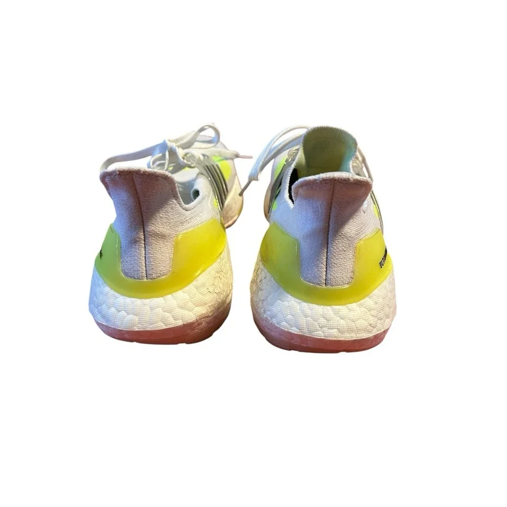 Adidas Ultra Boost 21 White Solar Yellow Men's Size 7‎ Shoes FY0377